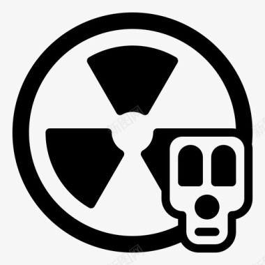 核危险符号核能图标