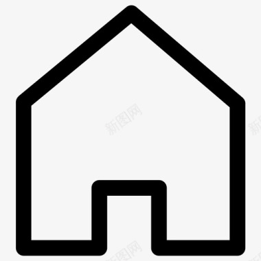 家房子简单的线条图标图标
