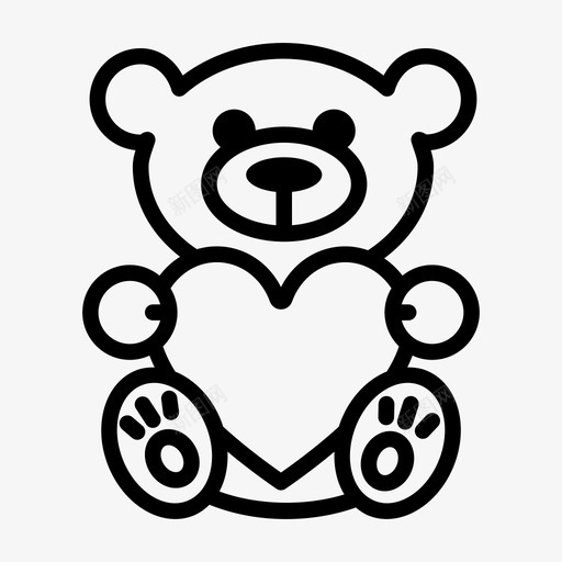 泰迪熊动物圣诞节svg_新图网 https://ixintu.com 泰迪 熊泰迪 熊动物 动物 圣诞节 礼物 玩具 情人节