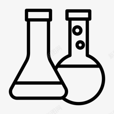 化学化学实验室烧瓶图标