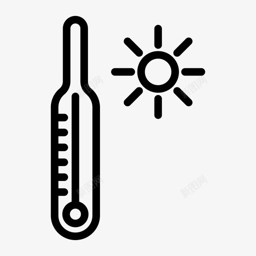 温度热量高温svg_新图网 https://ixintu.com 温度 热量 高温 温度计 天气