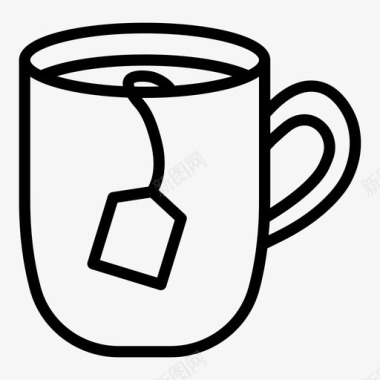茶杯袋热的杯子图标