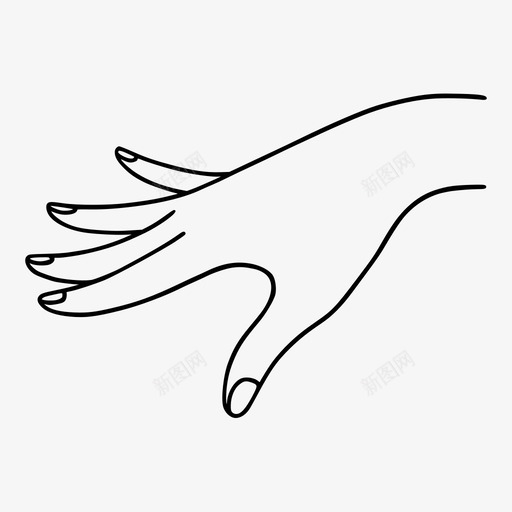 女士手女性手指svg_新图网 https://ixintu.com 女士 女性 手指 美甲 手手