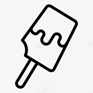 冰淇淋棒棒糖咬甜点图标
