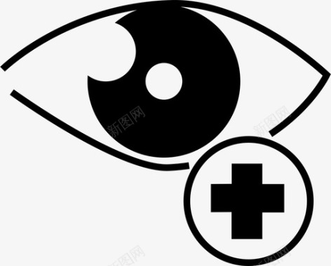 眼科医生眼睛健康图标