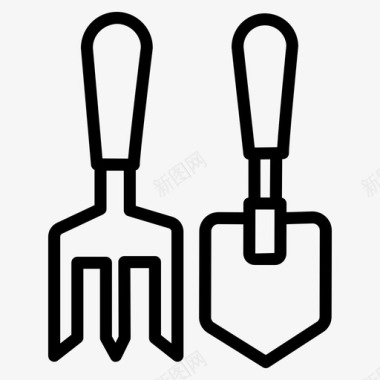 采购产品手叉和泥刀手叉和泥刀设备图标