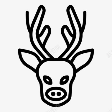 鹿圣诞节驯鹿图标