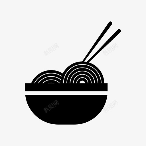 面条碗筷子svg_新图网 https://ixintu.com 面条 碗筷 筷子 食物