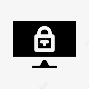 数据计算机锁定图标