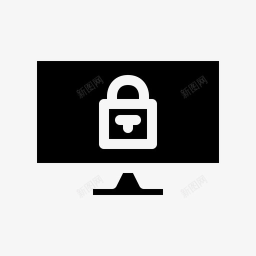 数据计算机锁定svg_新图网 https://ixintu.com 计算机 数据 锁定 保存 图示