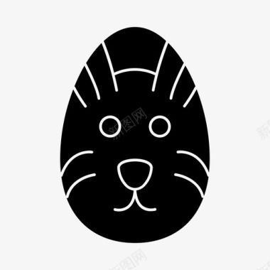 兔子蛋基督教复活节图标