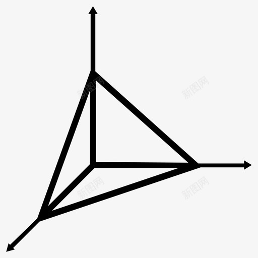 三角金字塔几何形状svg_新图网 https://ixintu.com 三角 金字塔 三维 几何 几何形 形状