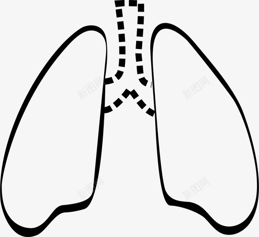 肺呼吸肺脏学svg_新图网 https://ixintu.com 呼吸 肺脏 健康