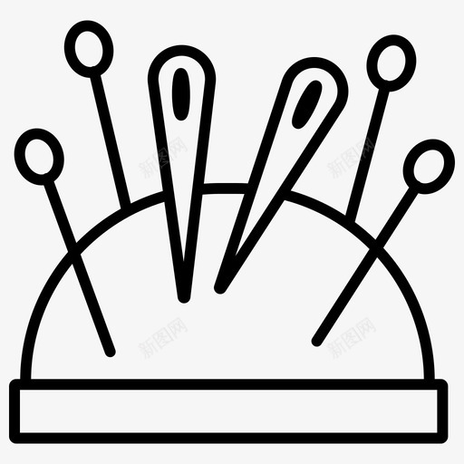 针垫子针绗缝svg_新图网 https://ixintu.com 垫子 针绗 缝针 裁缝 缝纫