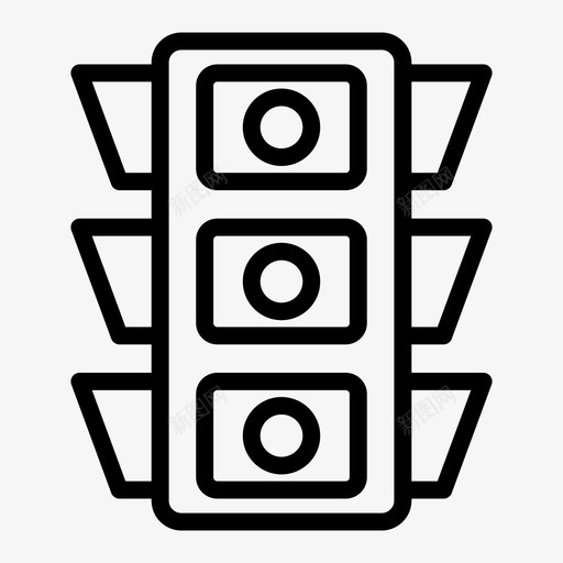 交通信号灯信号灯导航svg_新图网 https://ixintu.com 信号灯 交通 导航