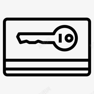 钥匙卡酒店保安图标