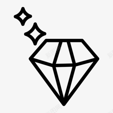 钻石电子商务珠宝图标