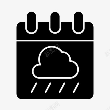 雨季气候温度图标