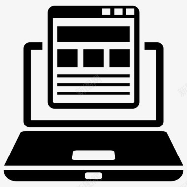 网站互联网笔记本电脑图标