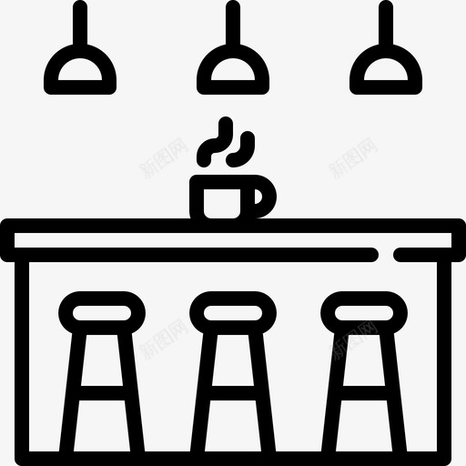 咖啡吧座位桌子svg_新图网 https://ixintu.com 咖啡 座位 桌子 咖啡馆