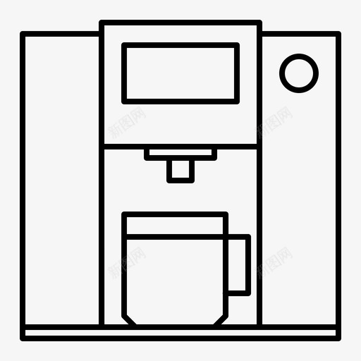 咖啡机电动浓缩咖啡机svg_新图网 https://ixintu.com 咖啡机 工具 电动 浓缩 烹饪