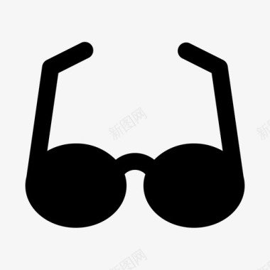 眼镜太阳镜医用固体图标