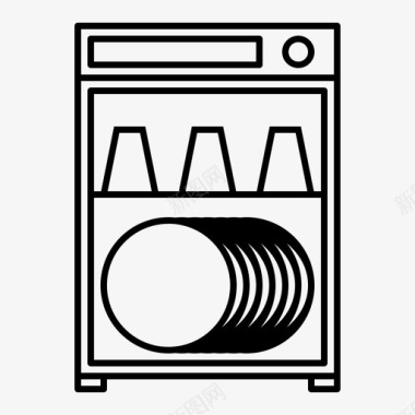 洗碗机自动洗衣机图标
