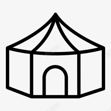 帐篷马戏团节日图标