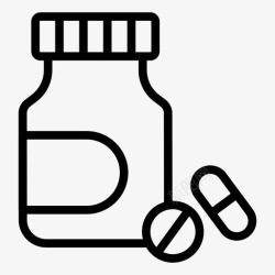 黑白色的药丸瓶药丸瓶保健品药品高清图片