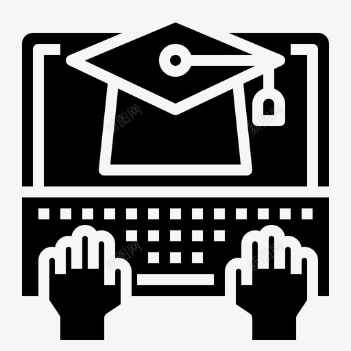 毕业生教育手svg_新图网 https://ixintu.com 毕业生 教育 手笔 笔记本 电脑 屏幕