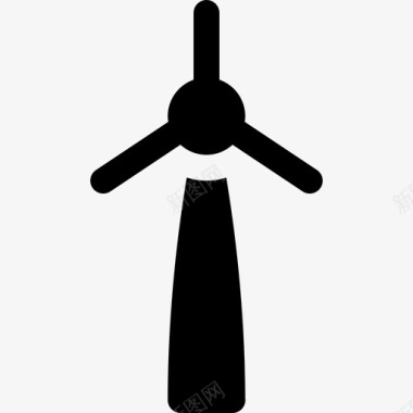 风车能源现代图标