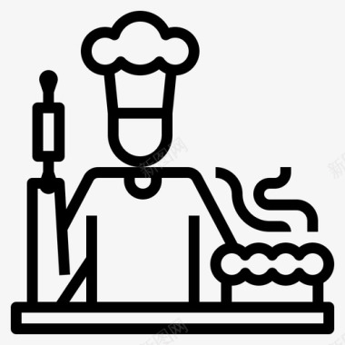 厨师面包师餐饮图标
