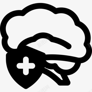 健康保险大脑护理图标