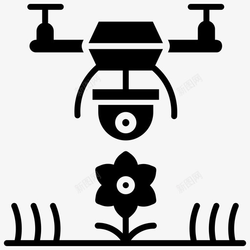 监控植物摄像头无人机svg_新图网 https://ixintu.com 监控 植物 摄像头 无人机 智能 农场 填充