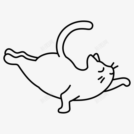 猫瑜伽体位法冥想纳马斯特svg_新图网 https://ixintu.com 瑜伽 体位 冥想 马斯特 法猫 姿势 法纳