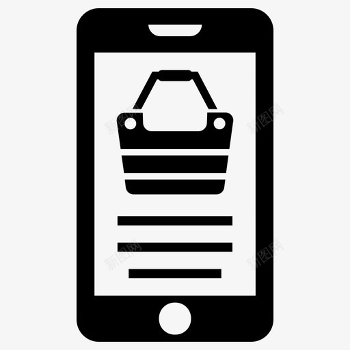 网上购物手机电子商务和购物svg_新图网 https://ixintu.com 网上购物 手机 电子商务 购物