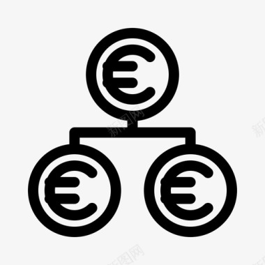 欧元货币工资图标