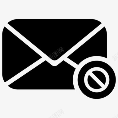 电子邮件阻止取消垃圾邮件图标