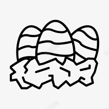 蛋和巢基督教复活节图标