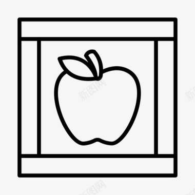 苹果盒农业花园图标