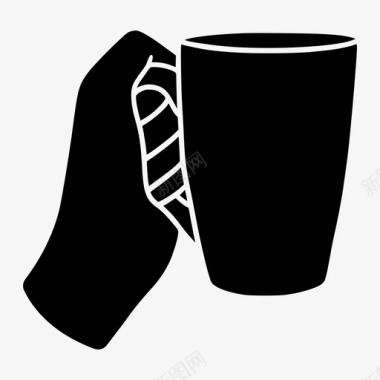 杯子在手咖啡杯饮料图标