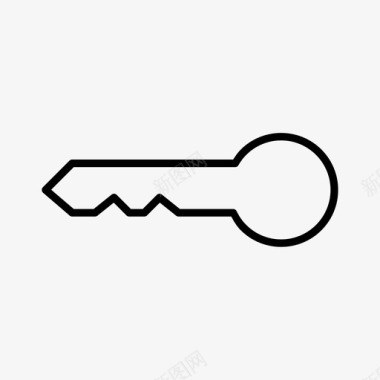 访问密钥门锁图标