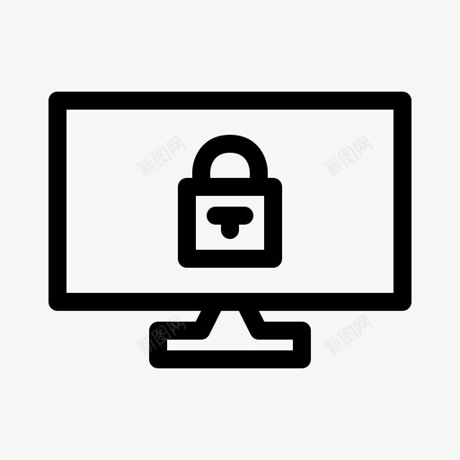 数据计算机锁定svg_新图网 https://ixintu.com 计算机 数据 锁定 保存 计算 机行