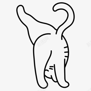 猫瑜伽体位法冥想纳马斯特图标