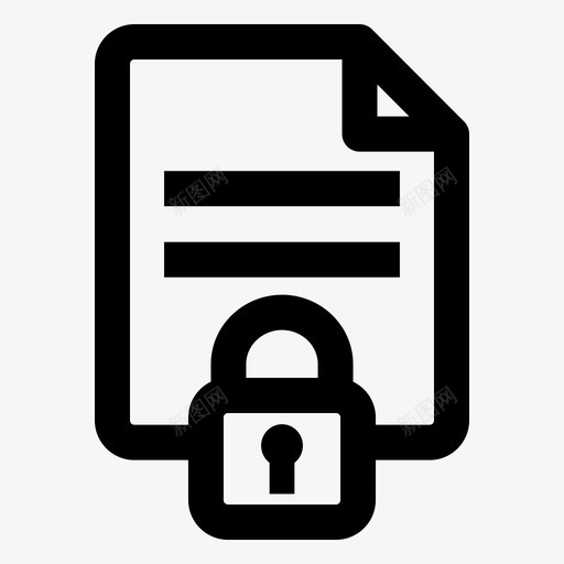 数据隐私文件锁svg_新图网 https://ixintu.com 数据 隐私 安全 文件 保护 基本