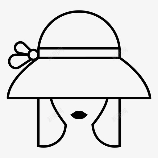 时尚女性帽子svg_新图网 https://ixintu.com 女性 时尚 帽子 风格