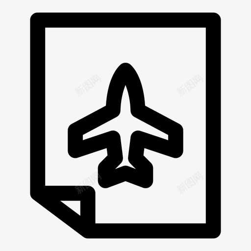 移民文件航班护照svg_新图网 https://ixintu.com 移民 文件 航班 护照 飞机 管理 粗体