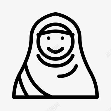 布卡女人伊斯兰血统图标