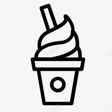 冰淇淋桶弗罗约冷冻酸奶图标