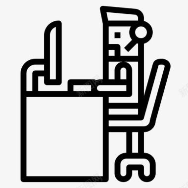 呼叫中心人服务图标